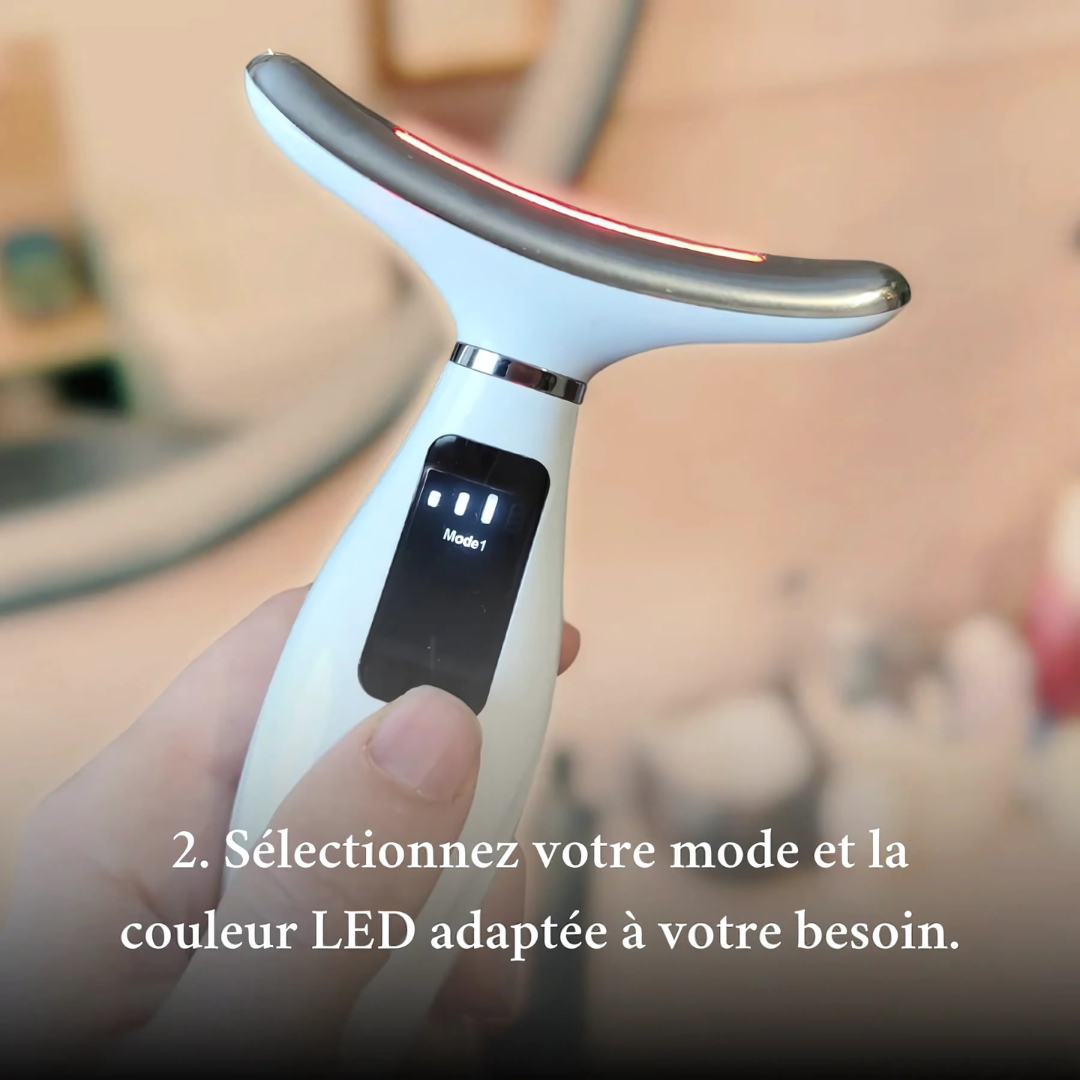 Appareil Lifting Cou & Visage — Technologie LED & EMS