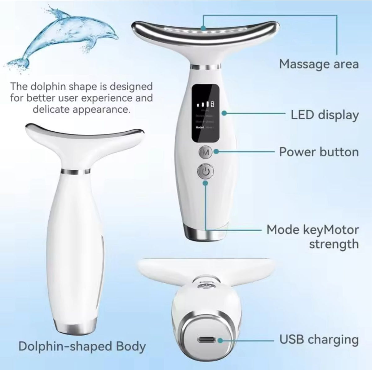 Appareil Lifting Cou & Visage — Technologie LED & EMS