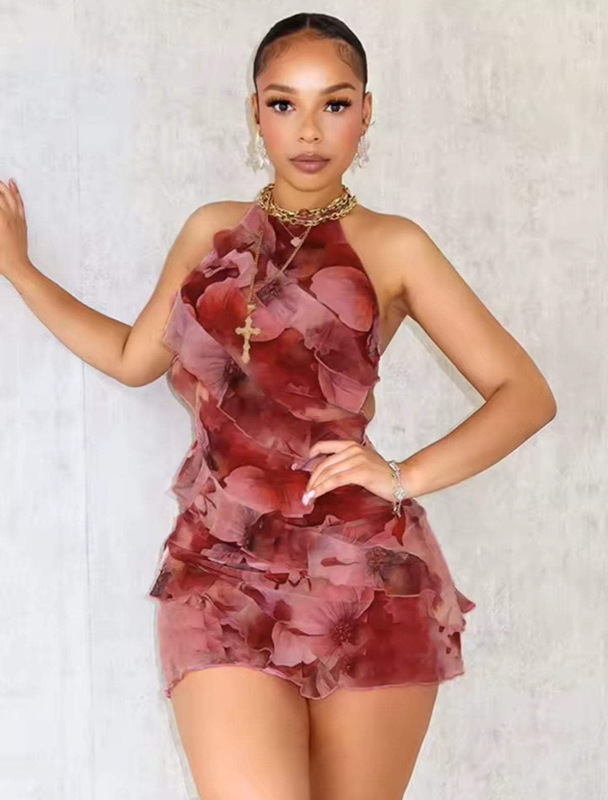 Robe Mini Florale Romantique