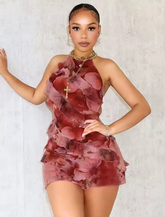 Robe Mini Florale Romantique