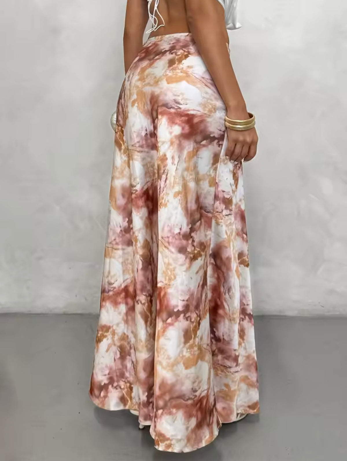 Jupe Maxi Tie-Dye Terracotta — Bohème Luxe