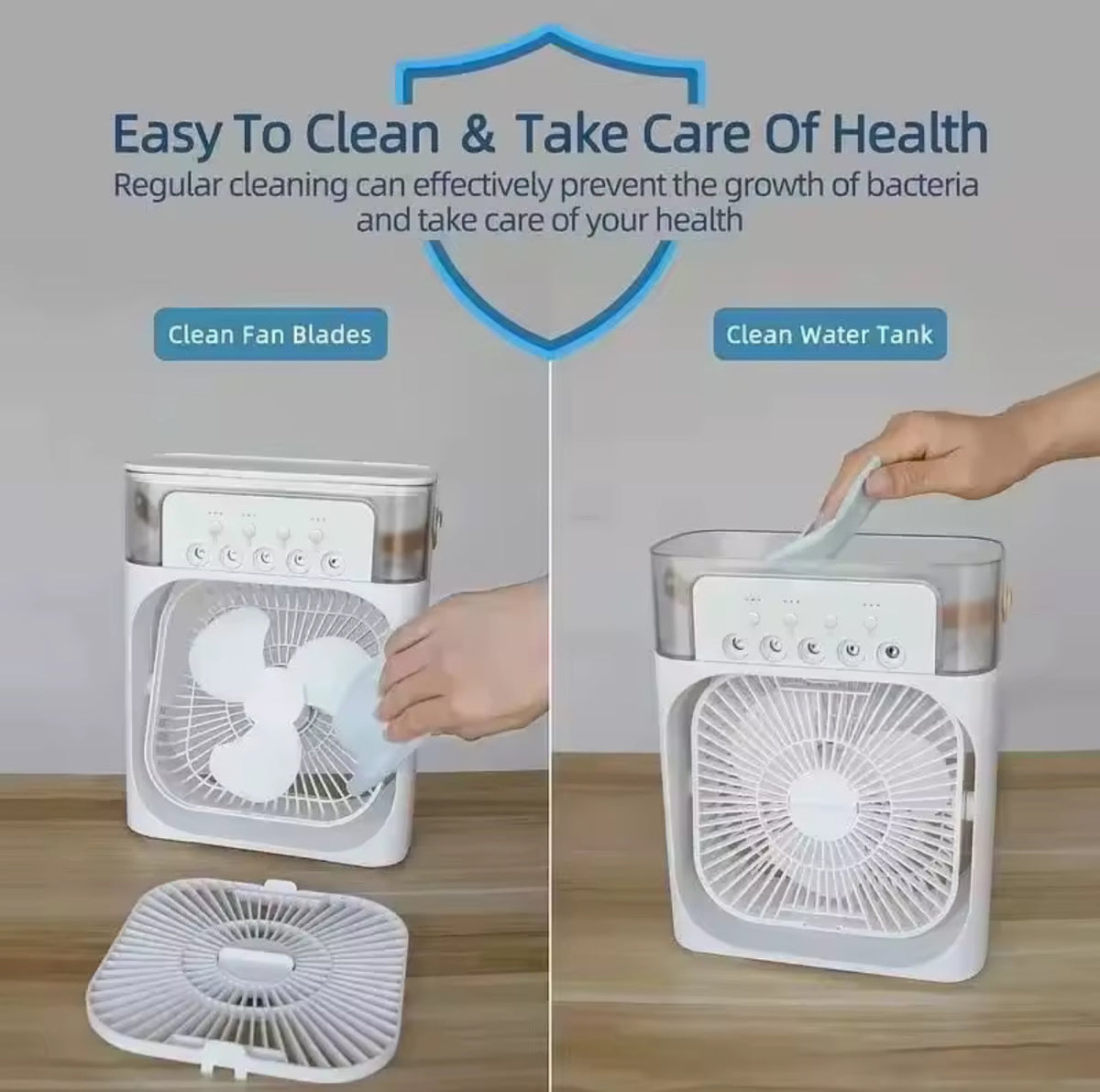Mini Climatiseur Portable à Brumisation — Ventilateur USB Refroidisseur d'Air